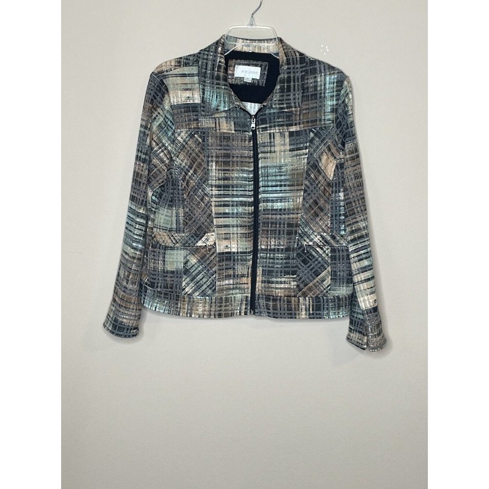 Erin London women’s jacket multicolor zip up size L